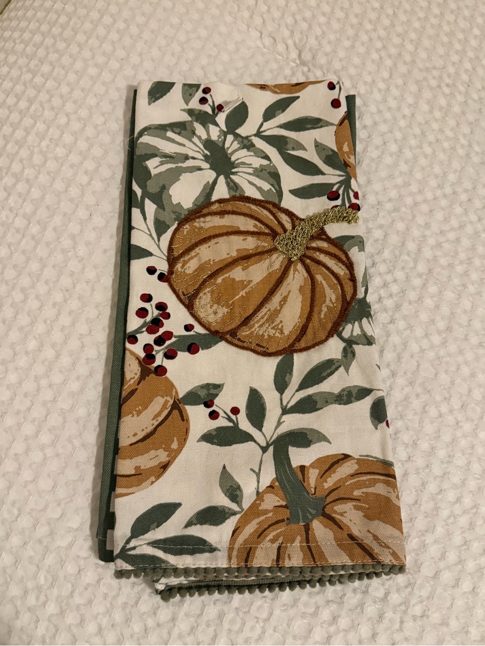 🍂 Fall Pumpkin Kitchen Towels – Set of 2